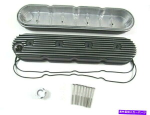 N[Jo[ Chevy LS1 LS2 LS6LXgA~jEtBtouJo[ZbgubNE41041BK Chevy LS1 LS2 LS6 Cast Aluminum Finned Valve Cover Set Black E41041BK