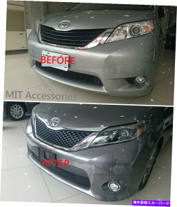 �N���[���J�o�[ MIT�g���^�V�G�i2011-2017�t�����g�O����SE�X�^�C��OEM+�G���W���t�[�h�J�o�[�N���� MIT Toyota SIENNA 2011-2017 Front Grill SE style OEM+engine hood cover chrome