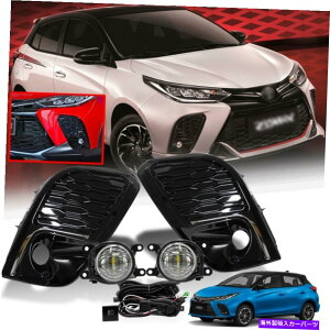 N[Jo[ g^XX-ss2021-2022tHOvCgLEDNJo[ubN For Toyota Yaris X-Urban 2021-2022 Fog Lamp Light LED Chrome Rim Cover Black