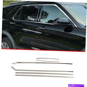 N[Jo[ tH[hGNXv[[2020-2022̃X`[NEBhEXgbvV[fBOJo[g Steel Chrome Windows Strip Sill Molding Cover Trim For Ford Explorer 2020-2022