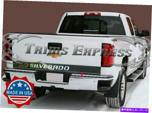 �N���[���J�o�[ 2014-2018�V�{���[�V���o���[�h�e�[���Q�[�g���[���f�B���O�g�����I�[�o�[���C�ی�A�N�Z���g�J�o�[ 2014-2018 Chevy Silverado Tailgate Molding Trim Overlay Protection Accent Cover�y���s�A���i