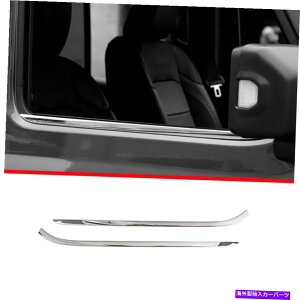 �N���[���J�o�[ Jeep Wrangler JL 2DR 2018-2022�N�����`�^���G�N�X�e���A���X�g���b�v�J�o�[ For Jeep Wrangler JL 2DR 2018-2022 Chrome Titanium Exterior Window Strip Cover�y���s�A���i�z