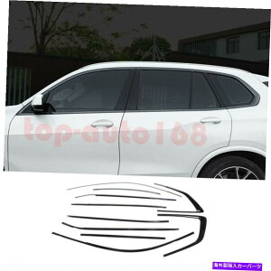 N[Jo[ BMW X5 G05 2019-2022p̍XeXX`[̃J[EBhEJo[g10PCS Black Stainless steel Car Window Strip Cover Trim 10PCS For BMW X5 G05 2019-2022