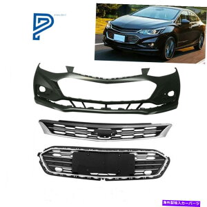 �N���[���J�o�[ 2016�N2017�N2018�N�V�{���[�N���[�Y�t�����g�o���p�[�J�o�[���t�����g�A�b�p�[�A���h���[���[�O���� For 2016 2017 2018 Chevy Cruze Front Bumper Cover & Front Upper and Lower Grille�y���s�A���i