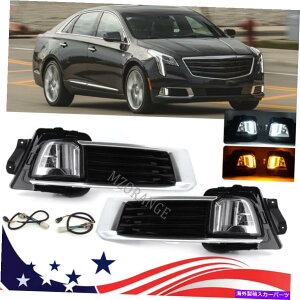N[Jo[ 2018-2019̃LfbNXTS LED DRLtHOCgvJo[x[zAZu For 2018-2019 Cadillac XTS LED DRL Fog Light Lamps Cover Bezel Wiring Assembly