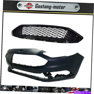 N[Jo[ tgop[Jo[ƃtgOtBbg2017 2018 Ford Fusion Honeycomb Black Front Bumper Cover & Front Grille Fit For 2017 2018 Ford Fusion Honeycomb Black