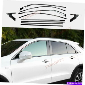 �N���[���J�o�[ Cadillac XT4��2019-222�X�`�[���u���b�N�N�����E�B���h�E���[���f�B���O�g�����X�g���b�v�J�o�[10p 2019-222 For Cadillac XT4 Steel Black Chrome Window Molding Trim Strip Cover 10P�y���s�A���i�z