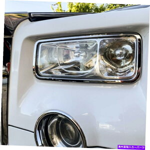 �N���[���J�o�[ �N�����w�b�h���C�g�g�����x�[���T�������h�����J�o�[���[���X���C�X�t�@���g��VII Chrome Head Light Trim Bezel Surrond Rim Cover For Rolls-Royce Phantom VII�y���s�A���i�z