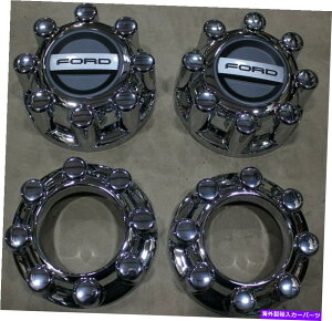 N[Jo[ OEMt@Ng[NnuLbvZ^[LbvzC[Jo[ZbgɓK܂ OEM Factory Chrome Hub Caps Center Cap Wheel Cover Set fits Super Duty 4x4 SRW