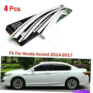 �N���[���J�o�[ Chrome Side Window Viders Vents Sun Rain Guard Cover 2014-2017 Honda Accord Chrome Side Window Visors Vents Sun Rain Guard Cover For 2014-2017 Honda Accord�y���s�A���i�z