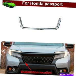 N[Jo[ 1xNtgZgOJo[gz_pX|[g2019-2023̃[fBO 1x Chrome Front Central Grille Cover Trims Molding for Honda Passport 2019-2023