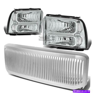 N[Jo[ 05-07 Ford SD ChromewbhCg+NAR[i[op[Cg+OK[hJo[ FOR 05-07 FORD SD CHROME HEADLIGHT+CLEAR CORNER BUMPER LIGHT+GRILL GUARD COVER