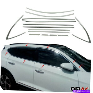 クロームカバー クロムウィンドウフレームカバートリム14 PCS S. Steel for Hyundai Tucson 2016-2021 Chrome Window Frame Cover Trim 14 Pcs S. Steel for Hyundai Tucson 2016-2021