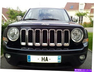 N[Jo[ 2011-14W[vpgIbgNO+wbhv+hA~[Jo[11pcs/kit 2011-14 Jeep Patriot Chrome Grille+Head Lamp Rims+Door Mirror cover 11pcs/kit