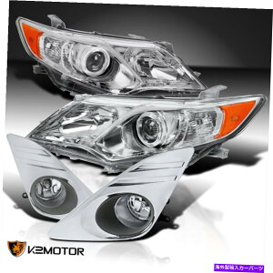 N[Jo[ 2012-2014 Camry Clear Projector Headlight+Chrome Cover Bumper w/Bulbs+Switch Fit 2012-2014 Camry Clear Projector Headlight+Chrome Cover Bumper w/Bulbs+Switch