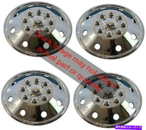 N[Jo[ 4s[XZbg16.5 "8ORVNV~[^[X`[zC[XLnuLbvJo[ 4 Piece Set 16.5" 8 Lug RV Chrome Simulators Steel Wheel Skin Hub Cap Rim Covers