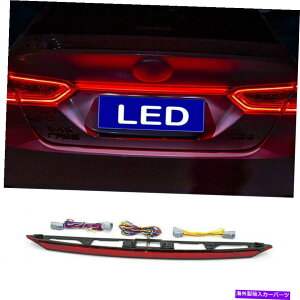 N[Jo[ g^J2018-2021ubNbhAhAgNLEDe[CgJo[g For Toyota Camry 2018-2021 Black Red Rear Door Trunk LED Tail Light Cover Trim
