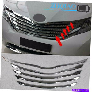 N[Jo[ Ntgt[hZ^[OK[jbVJo[gtBbgg^VGiMPV 2011-17 Chrome Front Hood Center Grille Garnish Cover Trim Fit Toyota Sienna MPV 2011-17