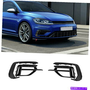N[Jo[ VWStMK7 MK7.5 2018-2019 ABSubNtgtHOCgvJo[g4PCS For VW Golf MK7 MK7.5 2018-2019 ABS Black Front Fog Light Lamp Cover Trim 4PCS