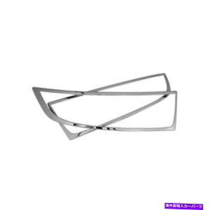 �N���[���J�o�[ �t�H�[�h�G�b�W2015-2018�N�����t�����g�w�b�h���C�g�x�[�����C�g�J�o�[�g����2pcs Fit For Ford Edge 2015-2018 Chrome Front Headlight Bezel Light Covers Trim 2PCS�y���s�A���i�z