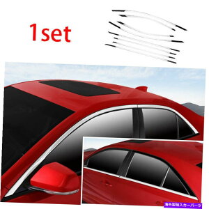 �N���[���J�o�[ 2020-2021 CADILLAC CT4�X�`�[���N�����E�B���h�E�X�g���b�v�V�����[���f�B���O�J�o�[�g����8x For 2020-2021 Cadillac CT4 Steel Chrome Windows Strip Sill Molding Cover Trim 8x�y���s�A���i�z
