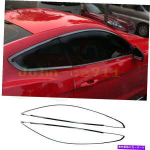 N[Jo[ tH[h2015-2022}X^OXeXX`[ubNJ[EBhEXgbvJo[g6pc For Ford 2015-2022 Mustang Stainless Steel Black Car Window Strip Cover Trim 6PC