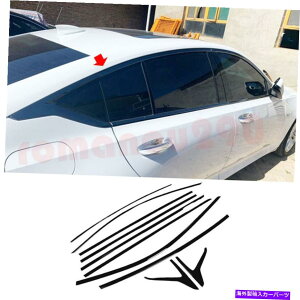 N[Jo[ LfbNCT5 2020-2022ubNX`[J[EBhE[fBOXgbvJo[g10pc For Cadillac CT5 2020-2022 Black Steel Car Windows Molding Strip Cover Trim 10PC
