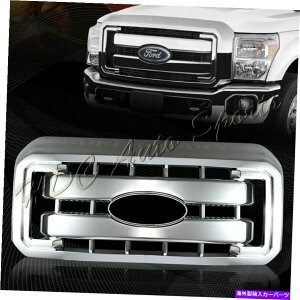 �N���[���J�o�[ 2011-2016 Ford F250 F350�X�[�p�[�f���[�e�B�N�����O�����O�����t���I�[�o�[���C�J�o�[ For 2011-2016 Ford F250 F350 Super Duty Chrome Grille Grill Full Overlay Cover�y���s�A���i�z