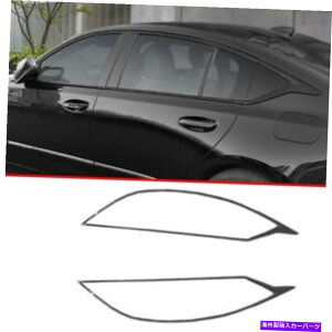 N[Jo[ LfbNCT5 2020-2022ubNX`[J[EBhE[fBOXgbvJo[gɓK FIT For Cadillac CT5 2020-2022 Black Steel Car Windows Molding Strip Cover Trim
