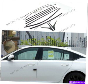 N[Jo[ LfbNCT5 2020-2022ubNX`[J[EBhE[fBOXgbvJo[gɓK FIT For Cadillac CT5 2020-2022 Black Steel Car Windows Molding Strip Cover Trim