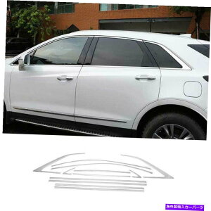 N[Jo[ LfbNXT5 2017-2022NX`[EBhEXgbvV[fBOJo[12PCS For Cadillac XT5 2017-2022 Chrome Steel Windows Strip Sill Molding Cover 12PCS