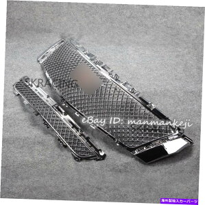 N[Jo[ 2013-2017̃LfbNXTSNtgop[Abp[+OJo[g For 2013-2017 Cadillac XTS Chrome Front Bumper Upper+Lower Grilles Cover Trim