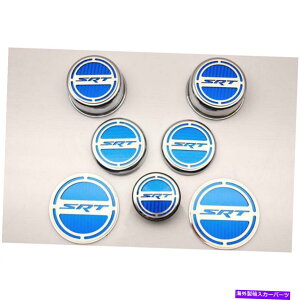 N[Jo[ fbNXLbv́A08-14`W[5.7L̂߂̍rj[uSRTvCC13pJo[Ă܂[Chrome] Deluxe Cap Covers Black Vinyl "SRT" Inlay 13p for 08-14 Challenger 5.7L [Chrome]