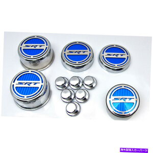 N[Jo[ 11PCLbv́A2008-15[dV8 5.7L̃_[Nu[\bhrj[ "SRT"CCtJo[ 11pc Cap Covers w/Dark Blue Solid Vinyl "SRT" Inlay for 2008-15 Charger V8 5.7L