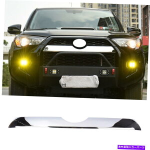 N[Jo[ 2014-2021g^4i[NX`[tgOOXgbvJo[g For 2014-2021 Toyota 4Runner Chrome Steel Front Grille Grill Strip Cover Trim