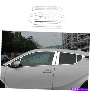 N[Jo[ g^Chr CH-R 2018-2022NX`[EBhEXgbvV[fBOJo[22pc For Toyota CHR CH-R 2018-2022 Chrome Steel Windows Strip Sill Molding Cover 22PC