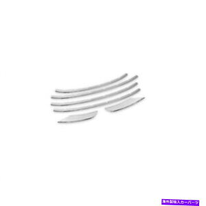 N[Jo[ |VF}J2019-2021XeXN[tgop[OXgbvJo[6x 6X For Porsche Macan 2019-2021 Stainless Chrome Front Bumper Grille Strip Cover