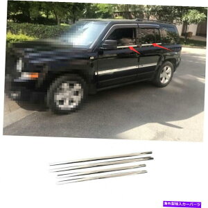 N[Jo[ W[vpgIbg2011-16NX`[EBhEXgbvV[fBOJo[g4PCS For Jeep Patriot 2011-16 Chrome Steel Windows Strip Sill Molding Cover Trim 4PCS