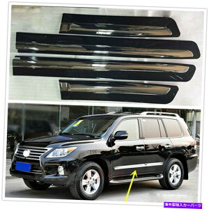 N[Jo[ NTXLX570 2008-2015 2014 S̃J[ubNNTChhA[fBOJo[g Car Black Chrome Side Door Mouldings Cover Trim For Lexus LX570 2008-2015 2014 S