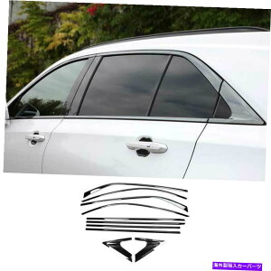 N[Jo[ LfbNXT4 2019-22X`[ubNEBhEXgbvV[fBOJo[g10pcs For Cadillac XT4 2019-22 Steel Black Windows Strip Sill Molding Cover Trim 10PCS