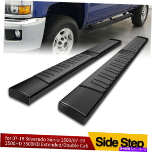 Nerf Bar 07-18̃V{[Vo[h/VG_uLuTChXebv6 "i[to[jO{[h for 07-18 Chevy Silverado/Sierra Double Cab Side Step 6" Nerf Bars Running Board