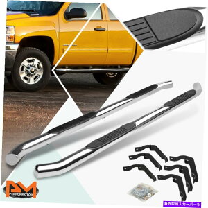 Nerf Bar 07-19Vo[h/VGg^NV[3 "Xebvi[to[jO{[hN[ For 07-19 Silverado/Sierra Extended Cab 3" Step Nerf Bar Running Board Chrome