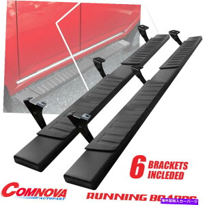 Nerf Bar 6 NERF�o�[�����j���O�{�[�h�T�C�h�X�e�b�v�t�B�b�g2007-2021�g���^�c���h���N���[�}�b�N�X�u���b�N 6 Nerf Bar Running Board Side Step Fit 2007-2021 TOYOTA Tundra Crew Max Black�y���s�A���i�z