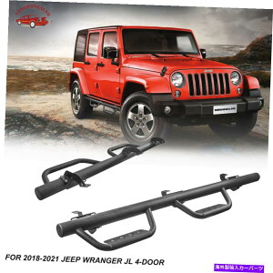 Nerf Bar VZbgTChXebvNERFo[3 "2018-21W[vO[JL 4-DR̃jO{[h New Set Side Steps Nerf Bars 3" Running Board For 2018-21 Jeep Wrangler JL 4-DR