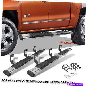 Nerf Bar 6 '' 07-18�̃����j���O�{�[�hnerf�o�[ 6'' Running Board Nerf Bars For 07-18 Chevy Silverado GMC Sierra 1500 Crew Cab�y���s�A���i�z
