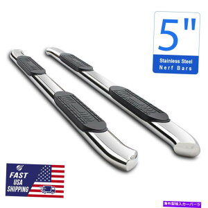 Nerf Bar 2004-2014 Ford F-150�g���L���u5 �ȉ~�`�̘p�Ȃ����N�����i�[�t�o�[�T�C�h�X�e�b�v For 2004-2014 Ford F-150 Extended Cab 5 Oval Curved Chrome Nerf Bars Side Steps�y���s�A���i�z