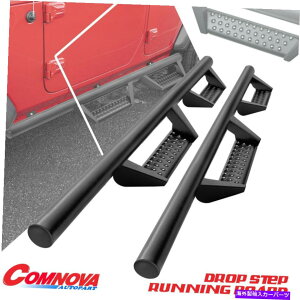 Nerf Bar tBbg07-18W[vO[JK 4hA3 "i[to[TChXebvjO{[hBCKubN Fit 07-18 Jeep Wrangler JK 4 Door 3" Nerf Bar Side Step Running Board BCK Black