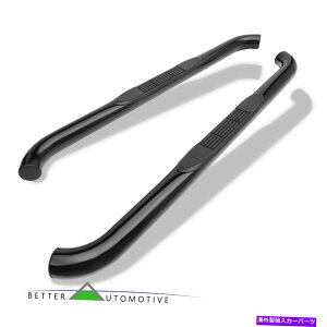 Nerf Bar 3 "2007-2018̃ubNTChXebvW[vO[jk2hAi[to[jO{[h 3" Black Side Steps for 2007-2018 Jeep Wrangler JK 2 Door Nerf Bar Running Board