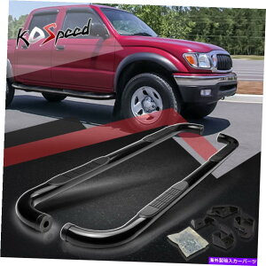 Nerf Bar 01-04^R}N[/_uLup3 "EhjO{[hTChXebvi[to[ 3" Black Round Running Board Side Step Nerf Bar for 01-04 Tacoma Crew/Double Cab