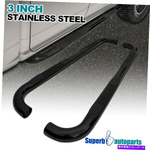 Nerf Bar �t�B�b�g2019-2021�V���o�[�h�V�G��1500�_�u���L���u�s�b�N�A�b�vS/S 3 �T�C�h�X�e�b�v�i�[�t�o�[ Fits 2019-2021 Silverado Sierra 1500 Double Cab Pickup S/S 3 Side Step Nerf Bar�y���s�A���i�z